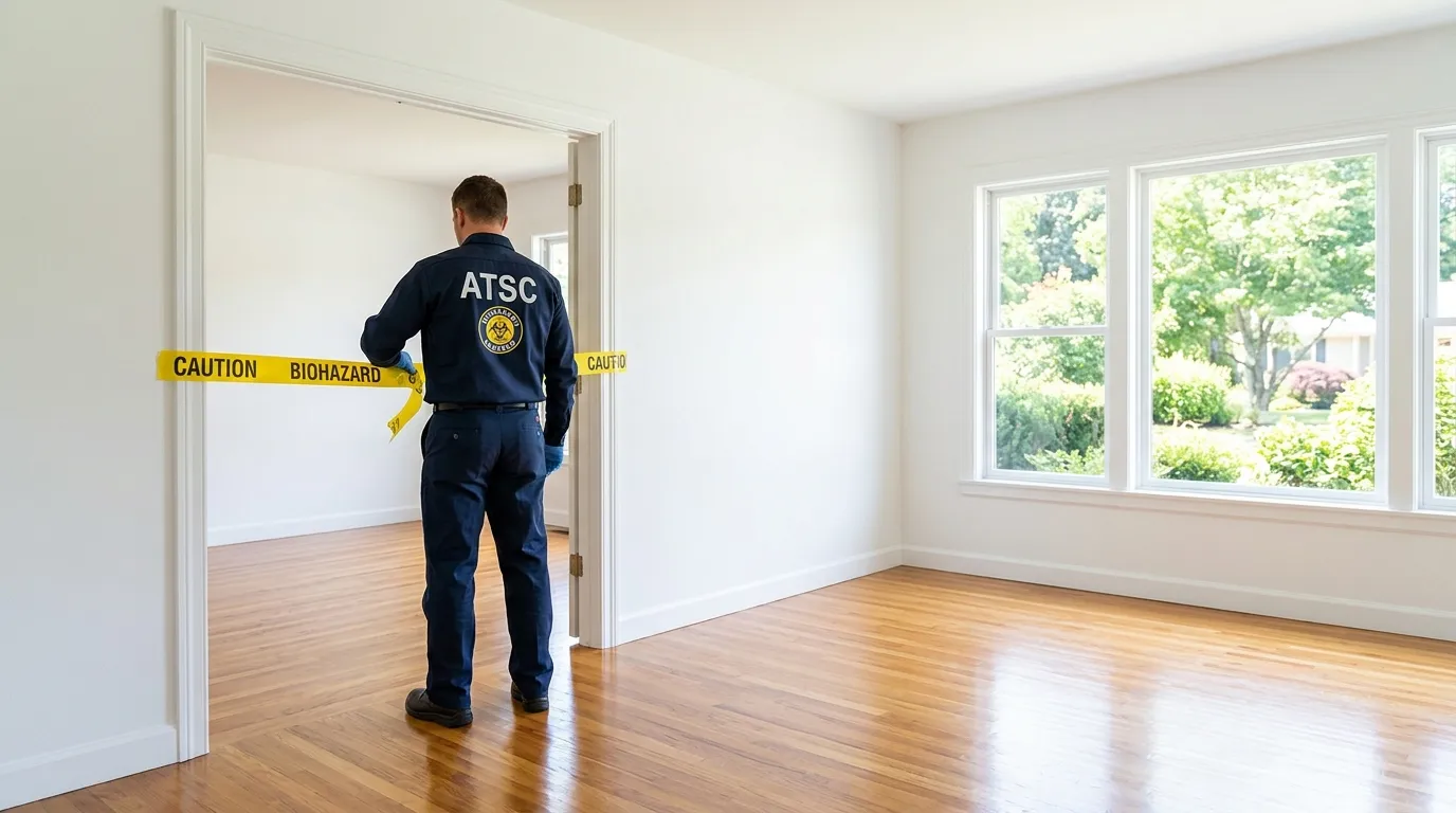 Certified biohazard cleanup crew performing Trauma Scene Cleanup in Salida